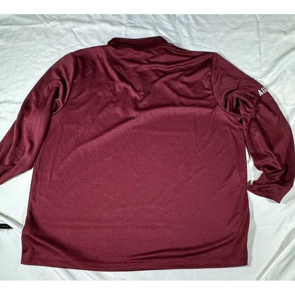 Men's Champion Texas A&M Aggies Quarter‎ Zip Long Sleeve Pullover  - 2XL Good - Picture 8 of 12